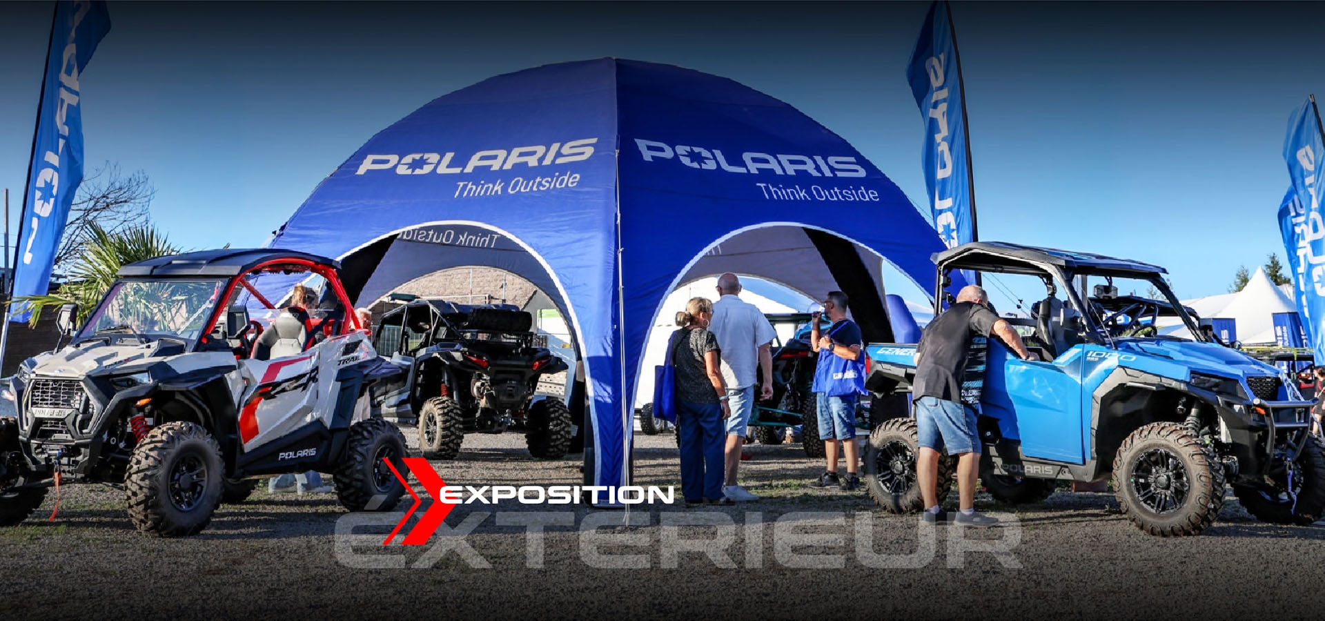 D&ocirc;me gonflable et drapeau Polaris Expo FRANCE