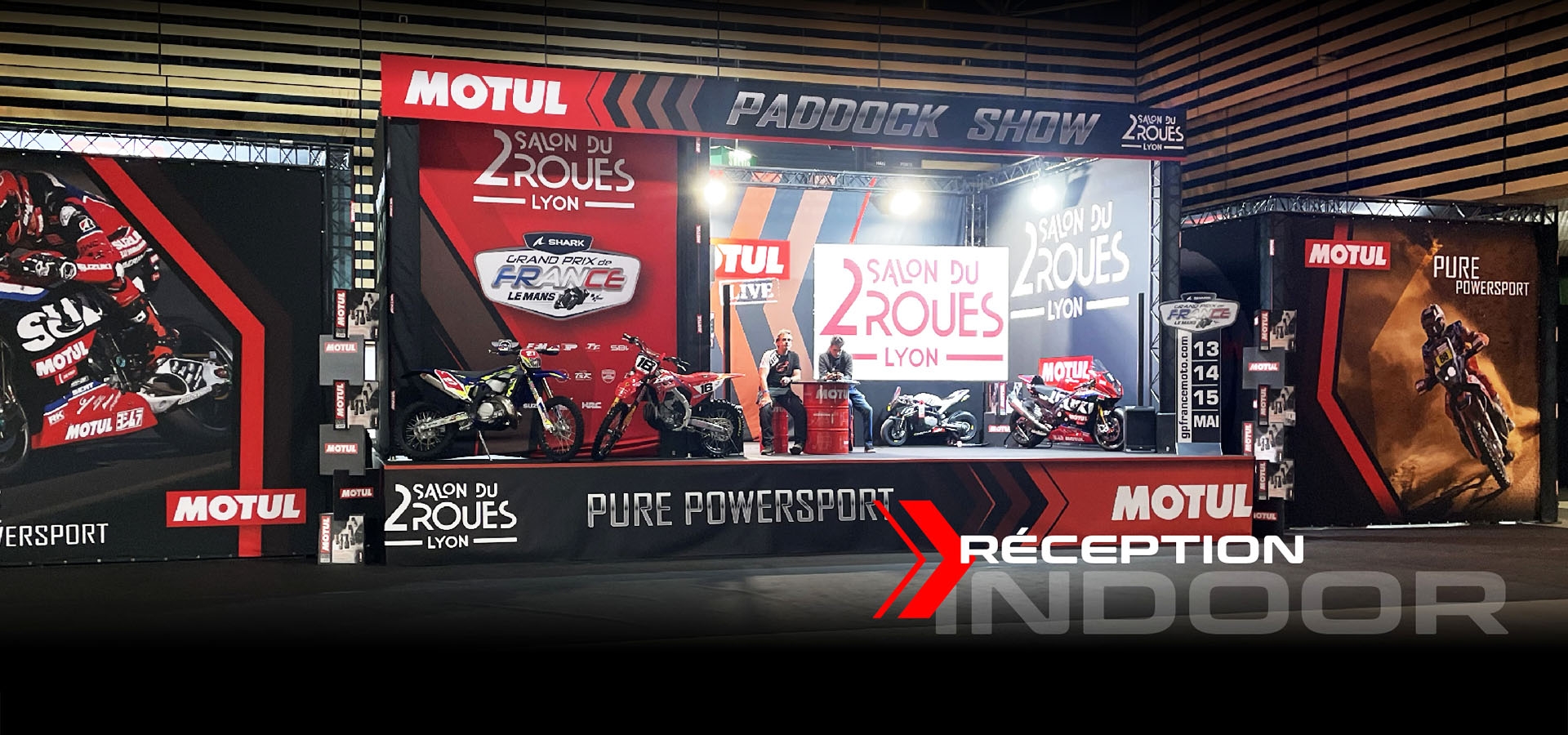 Stand salon Lyon motos Motul paddock show S2R